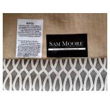 Sam Moore Upholstered Chair & Ottoman - Patterned Grey Loop Fabric