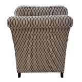 Sam Moore Upholstered Chair & Ottoman - Patterned Grey Loop Fabric