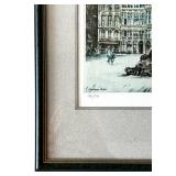 Francis Hebbalick - Antwerp Brabo Scene Original Etching Hand Made