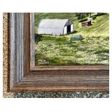 Helen Hellweg Vintage Farm Scene Canvas Wall Art -