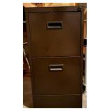 Brown 2-Drawer File Cabinet