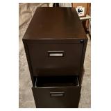 Brown 2-Drawer File Cabinet