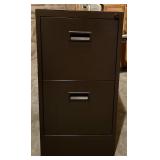 Brown 2-Drawer File Cabinet
