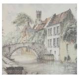LL - Limited Edition Print - Canal Bridge Scene