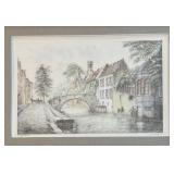 LL - Limited Edition Print - Canal Bridge Scene