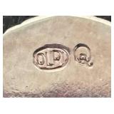 LL - Six Vintage Silver-Tone Dessert Spoons with Ornate Handles