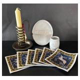 LL - Le Rat de Cabe Candle Holder - Pottery with Coasters