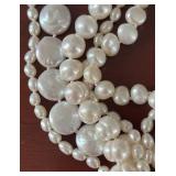 DR - Pearl Necklace Orient Sea Pearls with 17-Inch Multi-Strand and Ornate Clasp