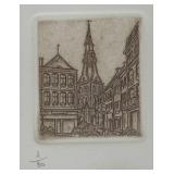 O - Limited Edition Triptych Historic Building Etchings
