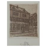 O - Limited Edition Triptych Historic Building Etchings