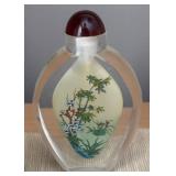 DR - Three Chinese Porcelain and Glass Snuff Bottles