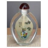 DR - Three Chinese Porcelain and Glass Snuff Bottles