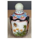 DR - Three Chinese Porcelain and Glass Snuff Bottles