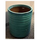 G - Teal Ribbed Planter Pot