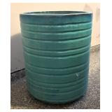 G - Teal Ribbed Planter Pot
