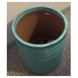 G - Teal Ribbed Planter Pot