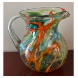 DR - Amazing Art Glass Pitcher - Multicolor Swirl