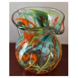 DR - Amazing Art Glass Pitcher - Multicolor Swirl