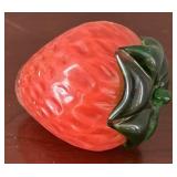 DR - Art Glass Pear & Strawberry Figurines