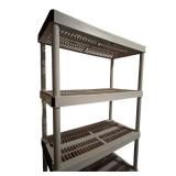 LL-5-Tier Plastic Shelving Unit 76 x 36 x 18 in Gray