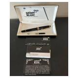 LL - Montblanc Meisterstück Classique Fountain Pen - Black Resin with Gold Trim & 10 Cartridges