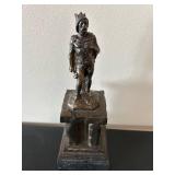 LL - Ambiorix-Tongeren Bronze Figurine on Pedestal