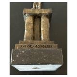 LL - Ambiorix-Tongeren Bronze Figurine on Pedestal