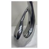 Abstract Metal Vase Sculpture