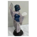 Lladró Porcelain Figurine Japanese with Fan or Madame Butterfly Number 4991