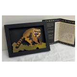 Raccoon Framed Wooden Puzzle by Living Puzzles