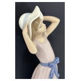Lladró Porcelain Figurine "Coy Girl with Hat"