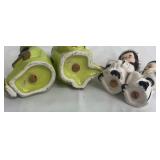 Vintage Salt & Pepper Shakers - 4-Piece Ceramic Asian Figure Sets