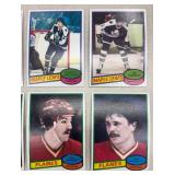 Vintage NHL Hockey Cards Collection including Flames, Red Wings, Jets, Maple Leafs, Flyers and More