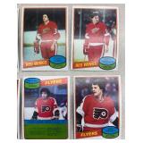 Vintage NHL Hockey Cards Collection including Flames, Red Wings, Jets, Maple Leafs, Flyers and More
