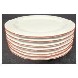 Porsgrund Norway Octavia Red Pattern Dinnerware Set