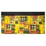 Vintage Home to Home and Draperies Textile Wall Art on Wood Rod - Geometric Tapestry