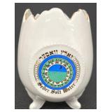 Seder Salt Water Vessel & Horseradish Vessel - White Ceramic Passover Set