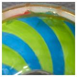 Mackenzie-Childs Tattersall Globe Vases - Hand Painted Pair