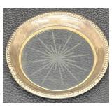 Vintage Sanborns Strad 925 Sterling Silver Plate w Glass Center & Mexico Sterling Plate and 3 Candle Holders