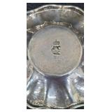 Vintage Sanborns Strad 925 Sterling Silver Plate w Glass Center & Mexico Sterling Plate and 3 Candle Holders