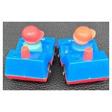 Vintage Fisher-Price Little People Service Vehicles & 1976 Kenner Tree Tots Fireman Figure