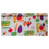 MP - Vegetable Print Fabric Bolt, 44-In Wide, Woven Cloth, Single Roll