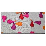 MP - Vintage Pear Print Fabric 44-Inch Wide - Bright Pink/Orange/Purple Pear Pattern