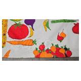 MP - Vintage Cotton Fabric Bolt 44in Wide - Vegetable Produce Print