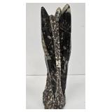 MP - Orthoceras Fossil in Marble Tower 9.25in Tall & Flat Marble Fossil 5.5x6.5in