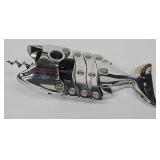 Lazy Fish Corkscrew Barware Set - 6.5in Corkscrew, Jigger (3/4 oz), Bottle Opener