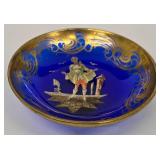 Vintage Boncompagni Venezia Hand-Painted Enameled Glass Bowl
