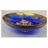 Vintage Boncompagni Venezia Hand-Painted Enameled Glass Bowl