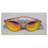 Goodr Punk Sunglasses - Pink Frame, Yellow Mirror Lenses