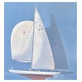 Intrepid vs Gretel II (1970) Sailboat Art Print